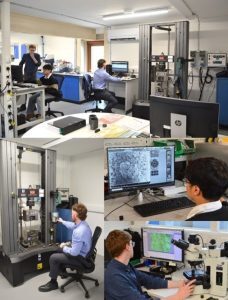 Cross Metallurgical Laboratory engineers working in the new facilities.